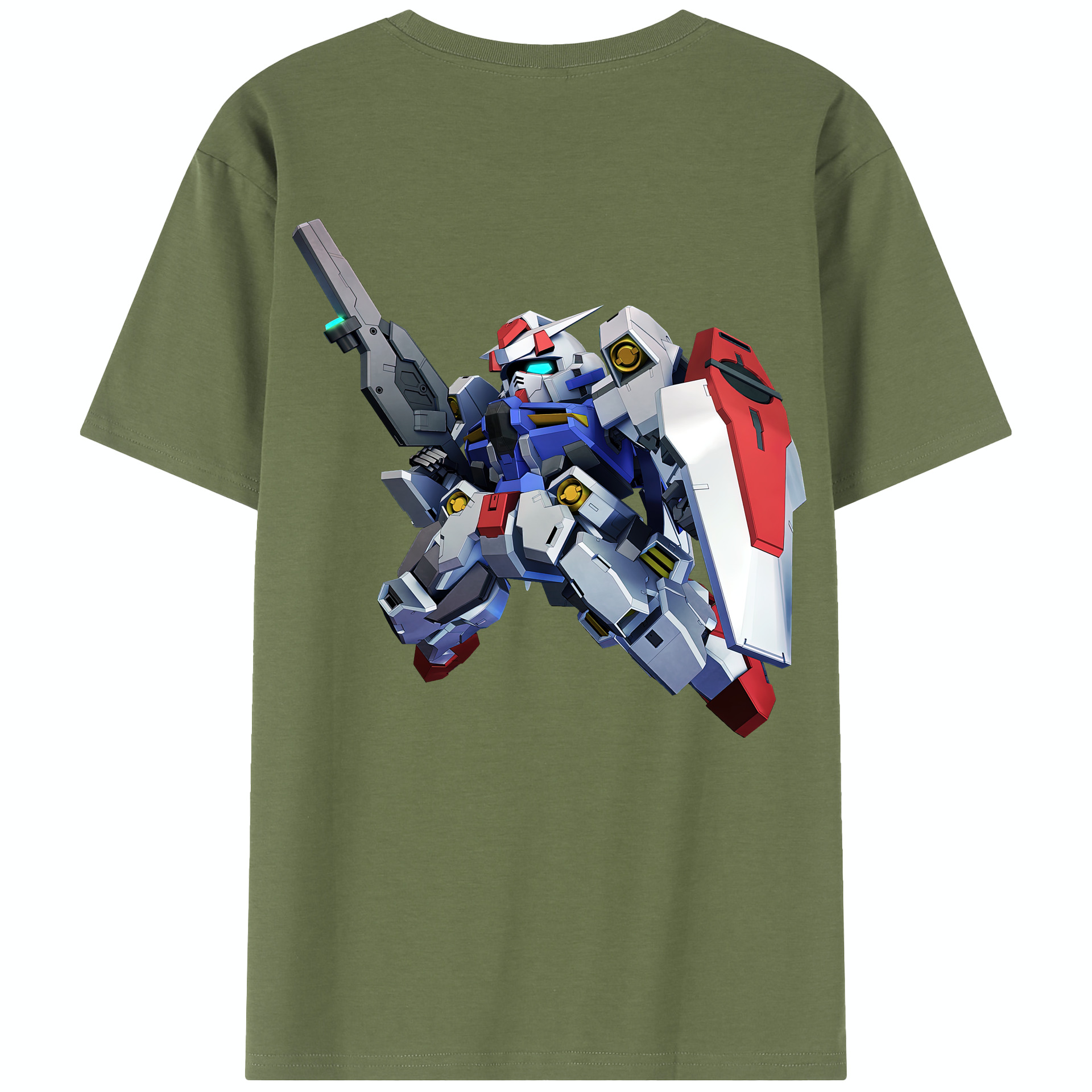 （画像用） 機動戦士ガンダム Mobile Suit Gundam 綿100％半袖Tシャツ（背面プリント）